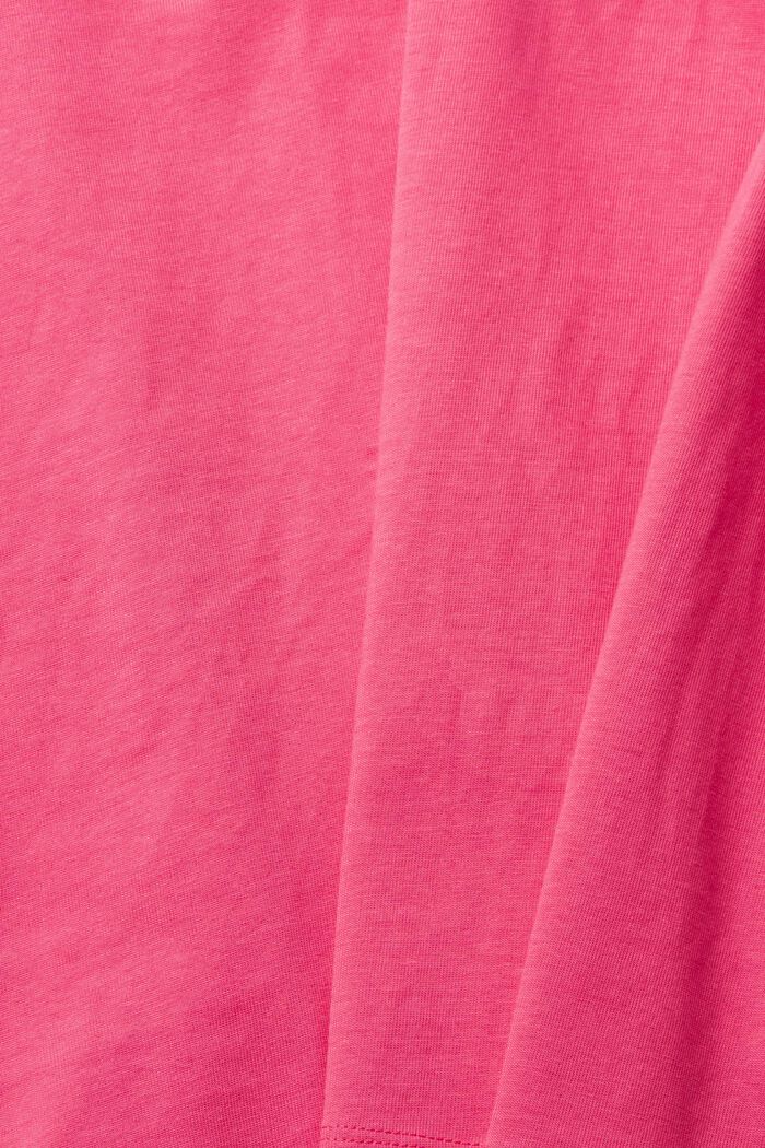 Jersey polo shirt with a print, DARK PINK, detail image number 4