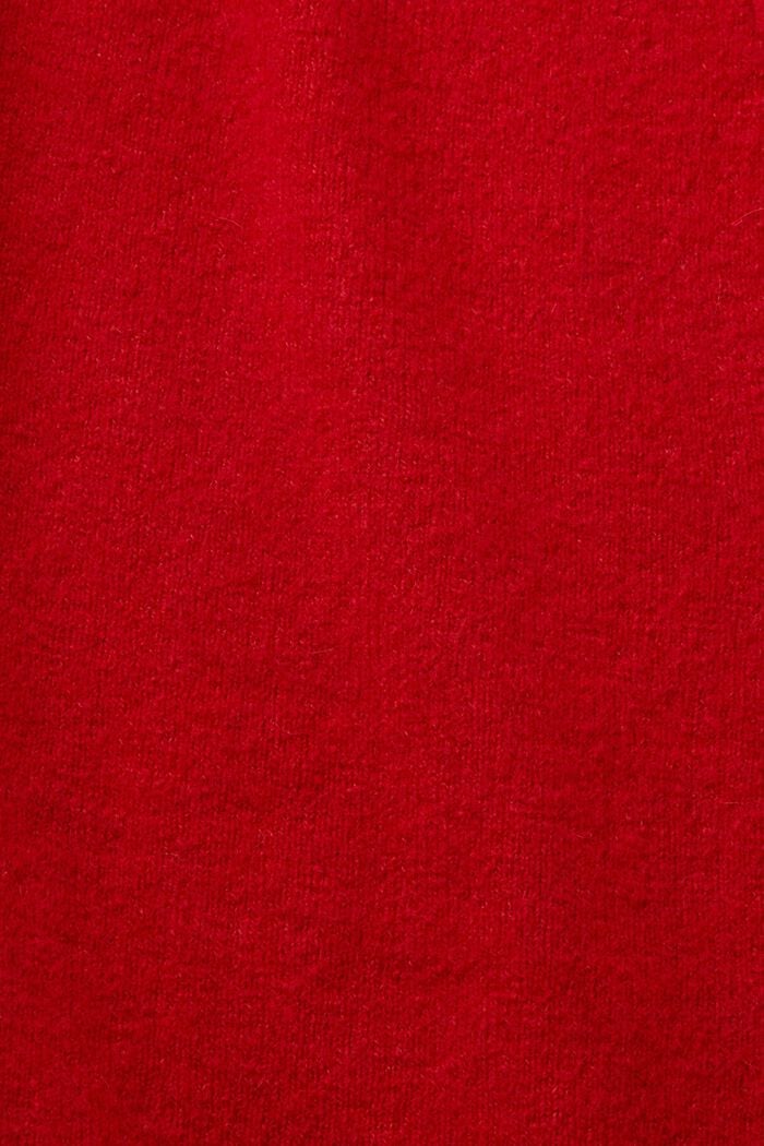 Buttoned V-neck cardigan, wool blend, DARK RED, detail image number 5