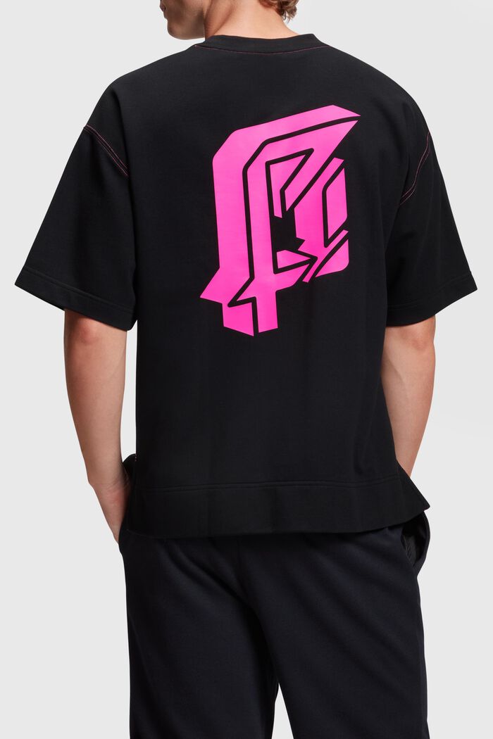 Relaxed Fit Neon Pop Print Sweatshirt, BLACK, detail image number 1