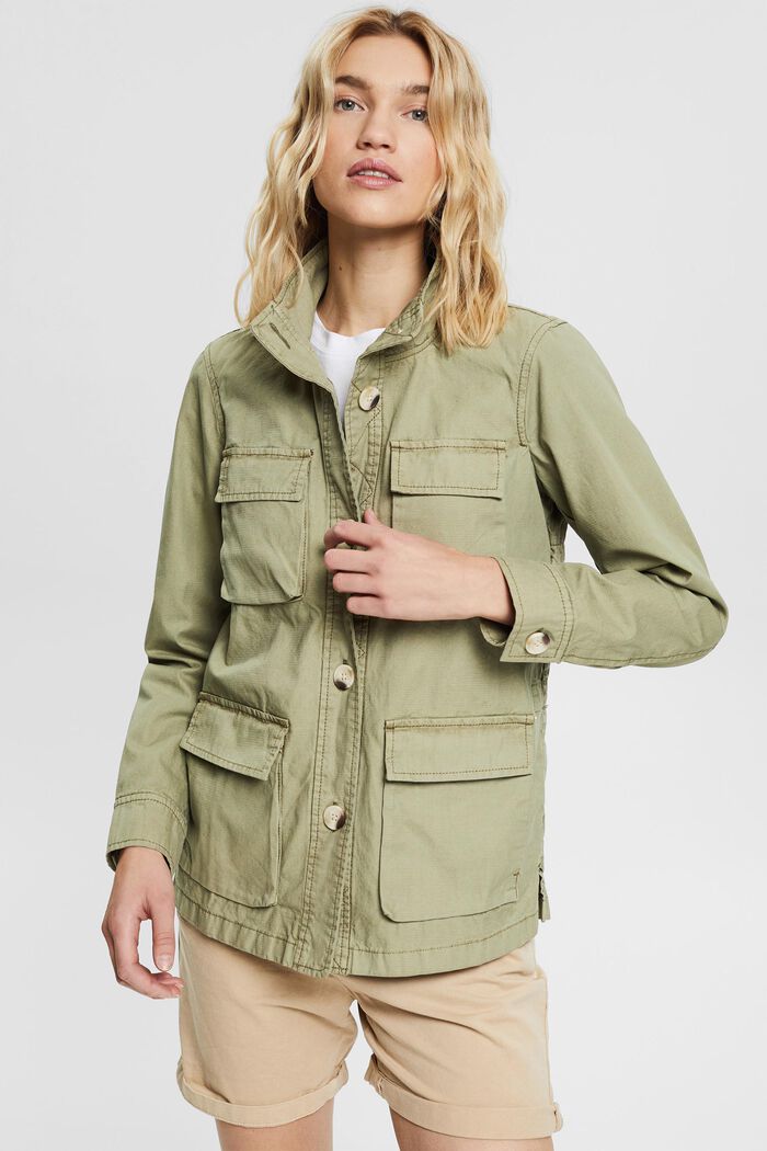 Utility jacket in 100% cotton