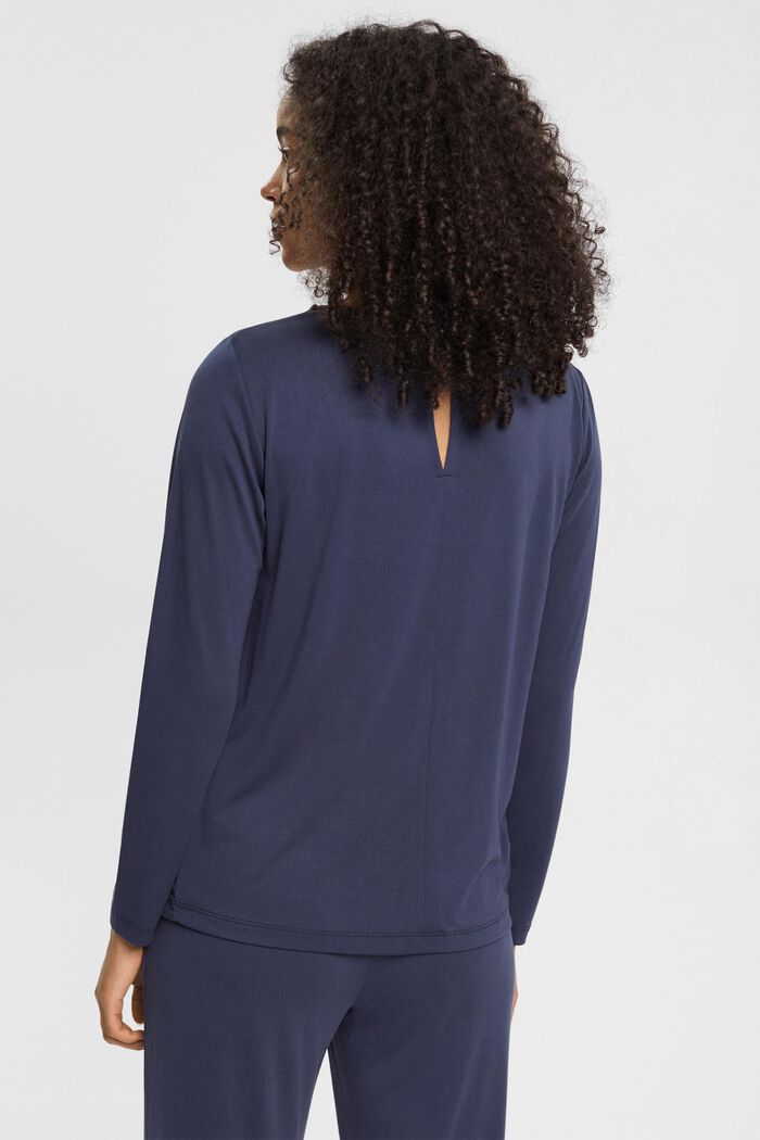 Long sleeved top with keyhole detail, INK, detail image number 3