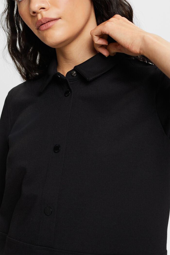 Punto Jersey shirt dress, BLACK, detail image number 2