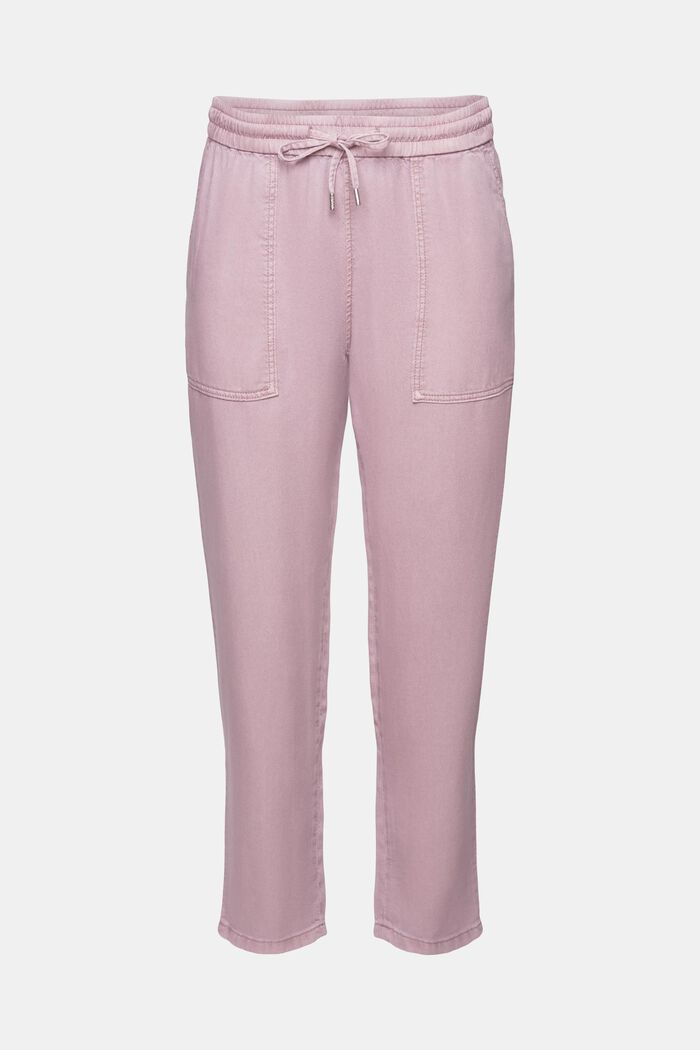 Cropped Twill Joggers, MAUVE, detail image number 8
