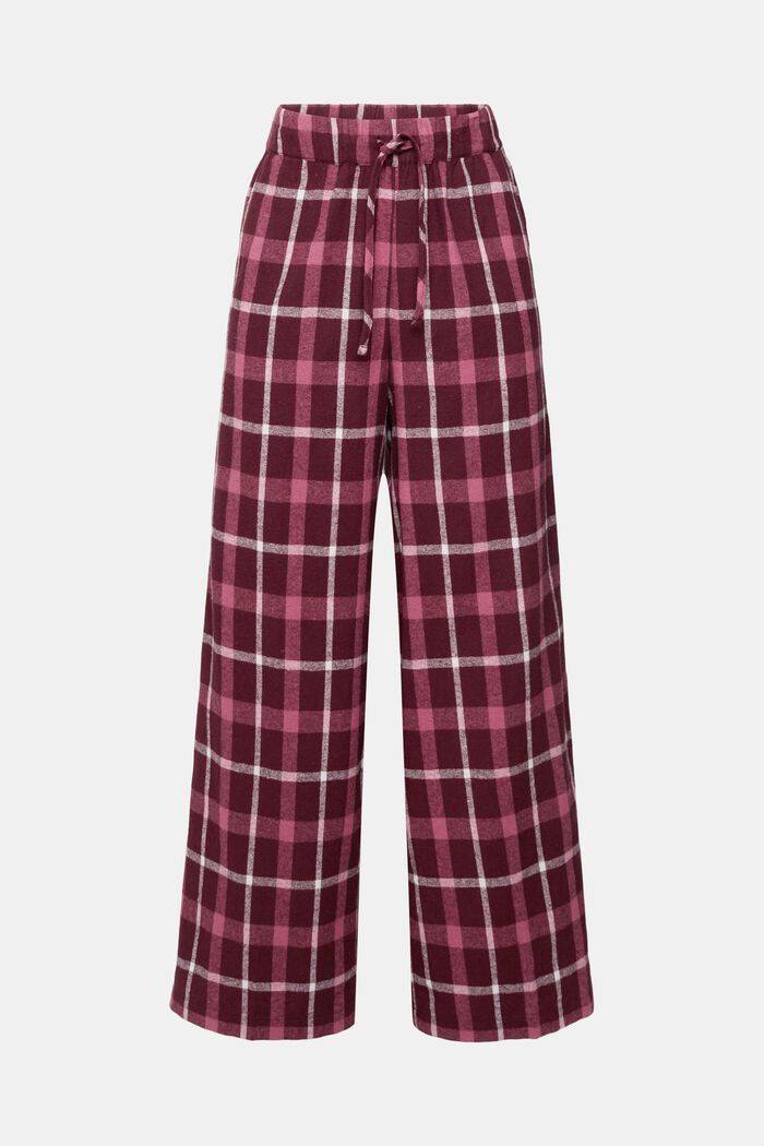 Checked pyjama bottoms in cotton flannel