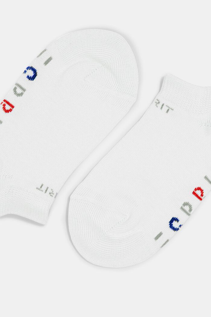 Double pack of trainer socks with a logo, OFF WHITE, detail image number 1