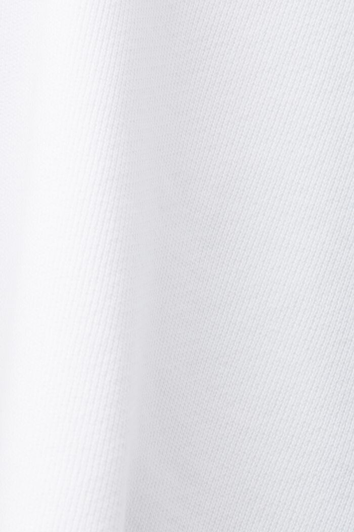 Cropped hoodie, 100% cotton, WHITE, detail image number 5
