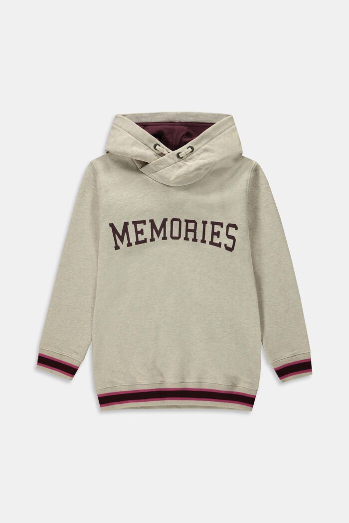 Hoodie with embroidered slogan