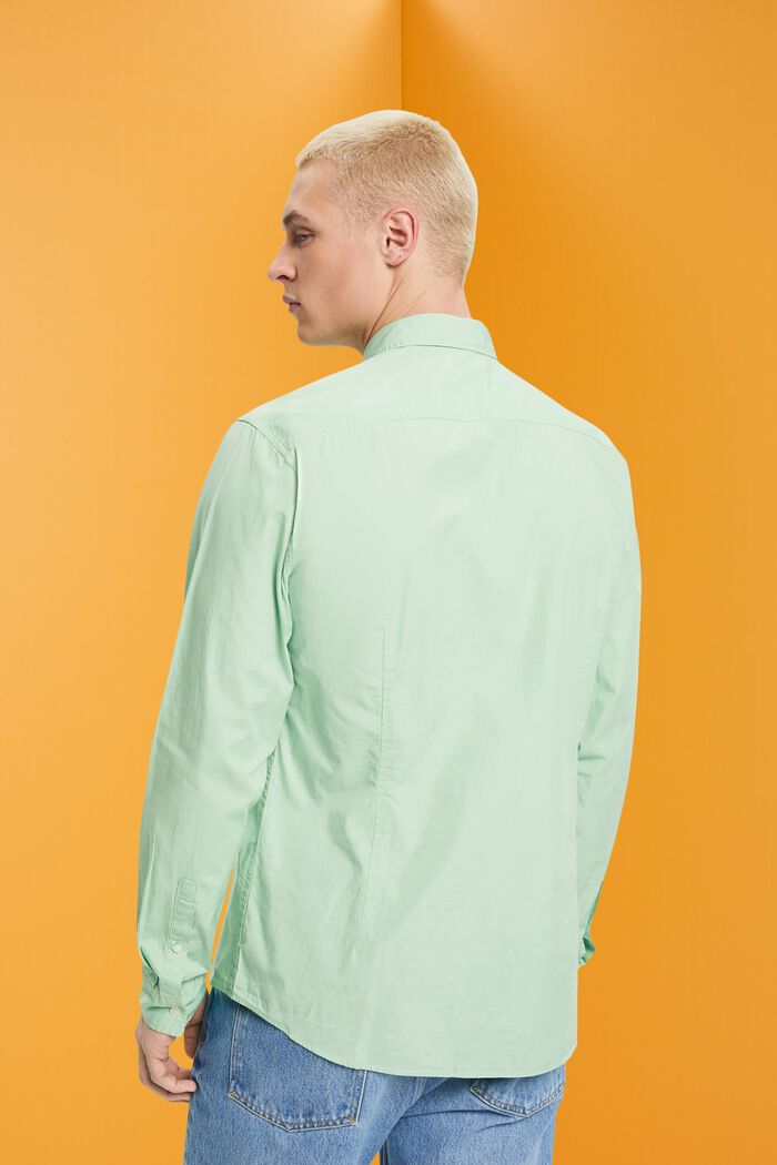 Slim fit, sustainable cotton shirt, PASTEL GREEN, detail image number 3