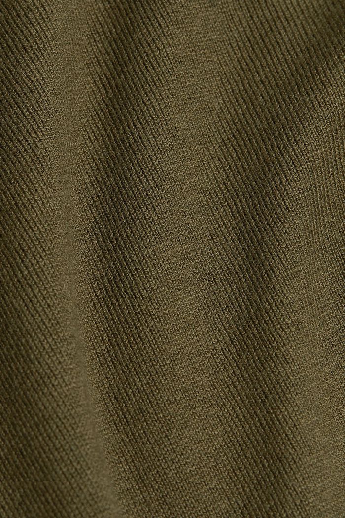 Cardigan made of blended organic cotton, KHAKI GREEN, detail image number 1