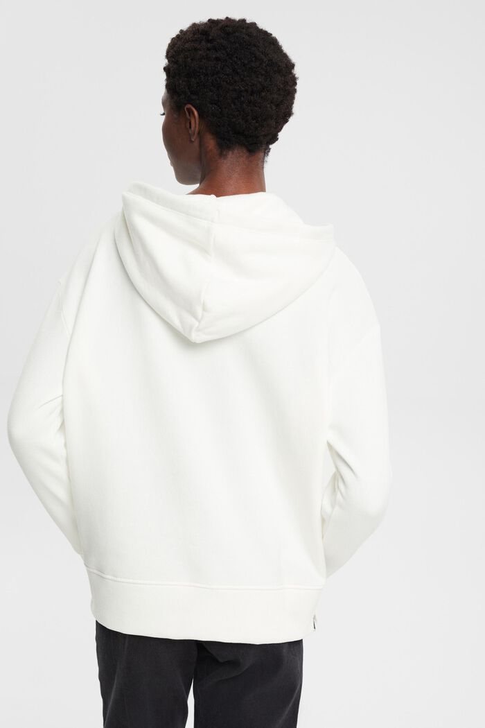 Hoodie with zip sides, OFF WHITE, detail image number 3