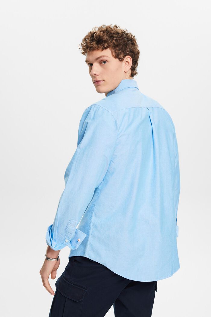 Cotton Oxford Shirt, BLUE, detail image number 3