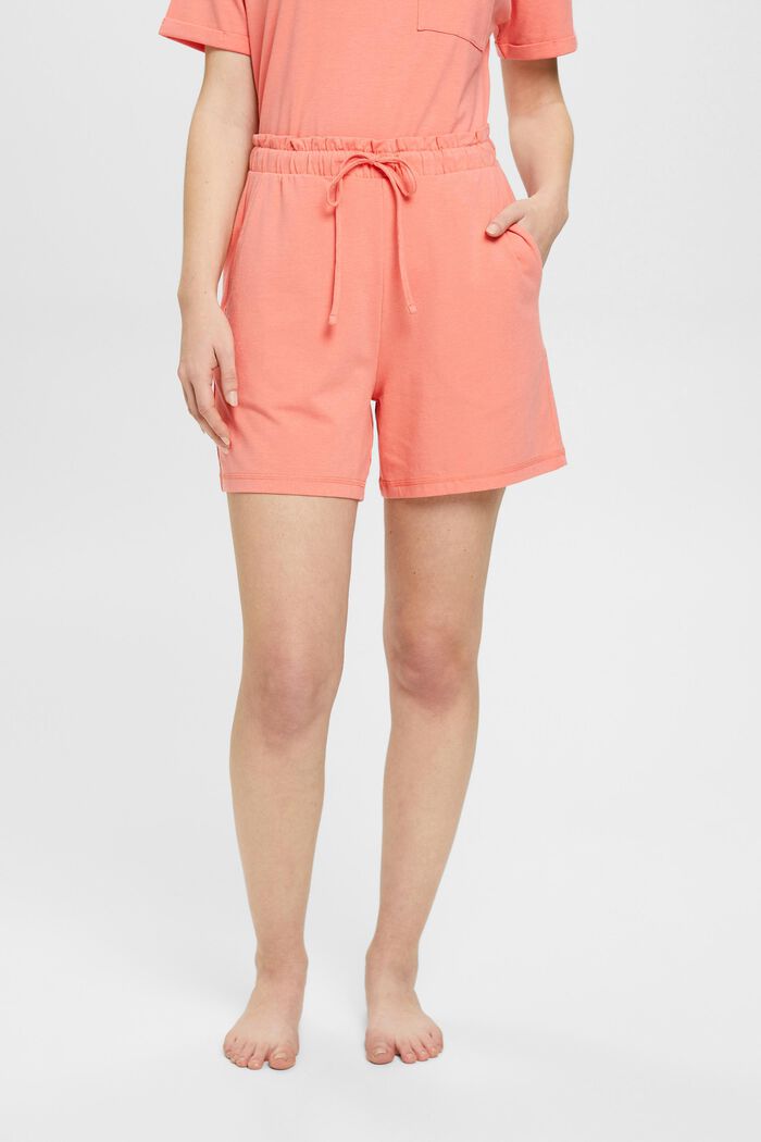 Jersey shorts with elasticated waistband, CORAL, detail image number 0