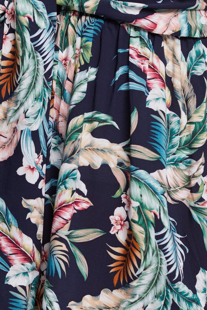 Tropical print shorts, LENZING™ ECOVERO™, NAVY, detail image number 5