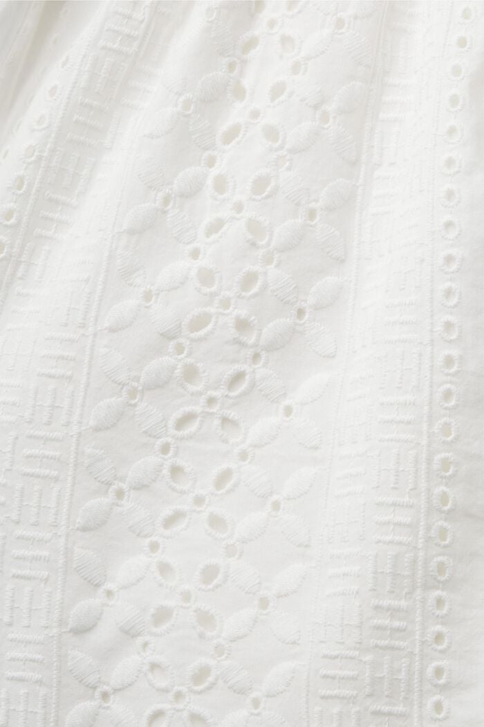 Embroidered shorts, LENZING™ ECOVERO™, WHITE, detail image number 6