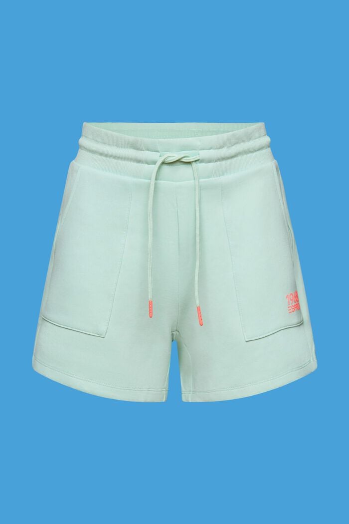 Recycled: sports sweat shorts, LIGHT AQUA GREEN, detail image number 6