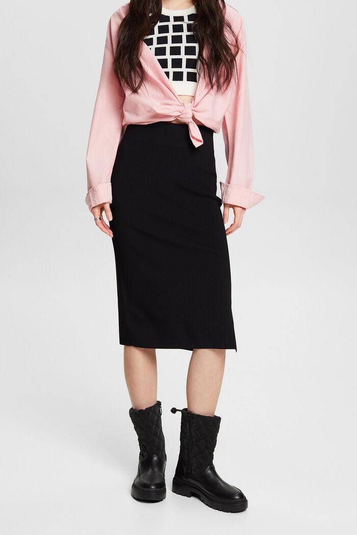 Pencil Skirt, BLACK, detail image number 0