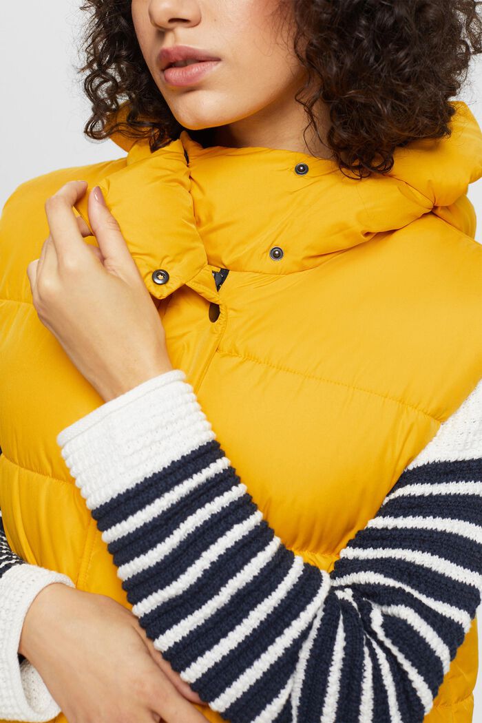 Longline quilted body warmer, SUNFLOWER YELLOW, detail image number 2