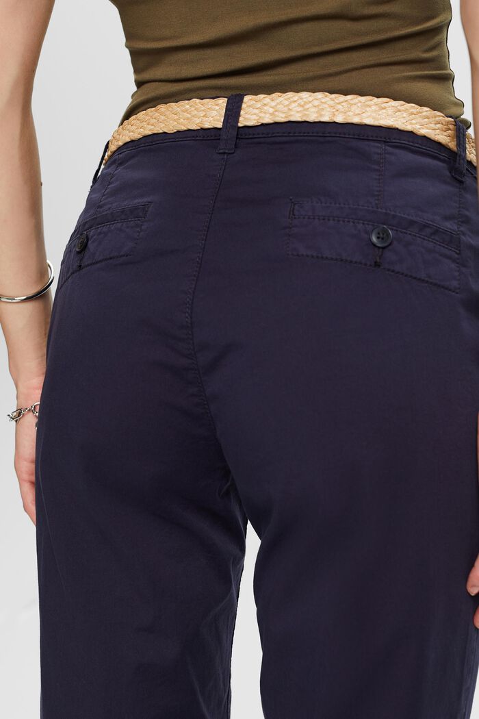Cropped chinos in organic cotton, NAVY, detail image number 4