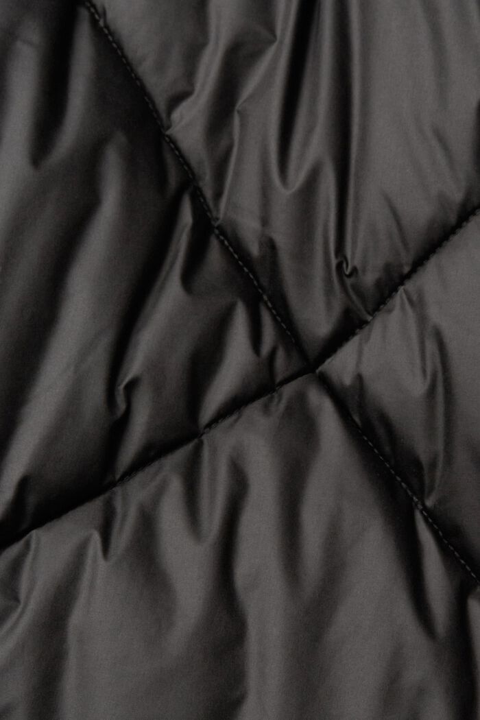 Long coat with diamond quilting, BLACK, detail image number 1