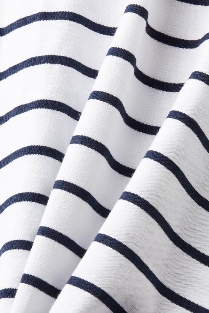 Striped Cotton Jersey T-Shirt, NAVY, detail image number 5