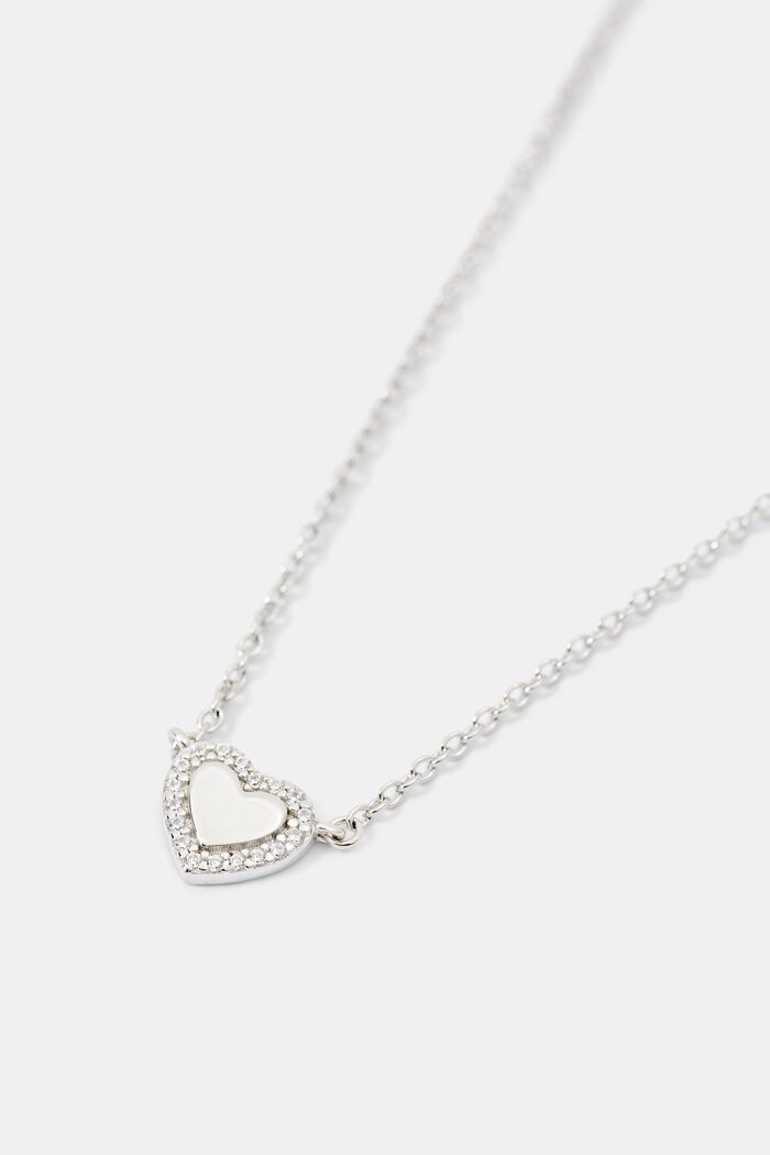Sterling silver necklace with heart pendant