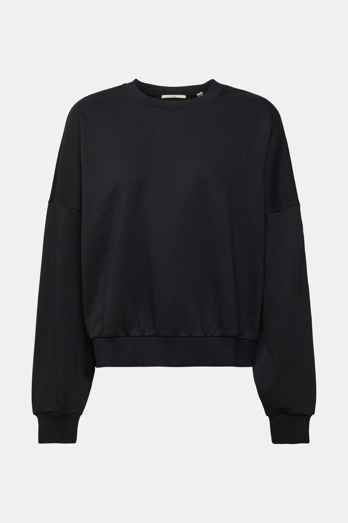 Sweatshirt with button placket at the back, BLACK, detail image number 2