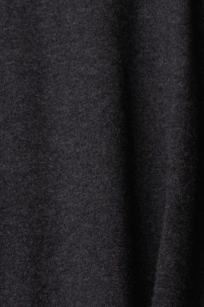Knitted roll neck jumper with cashmere, ANTHRACITE, detail image number 1