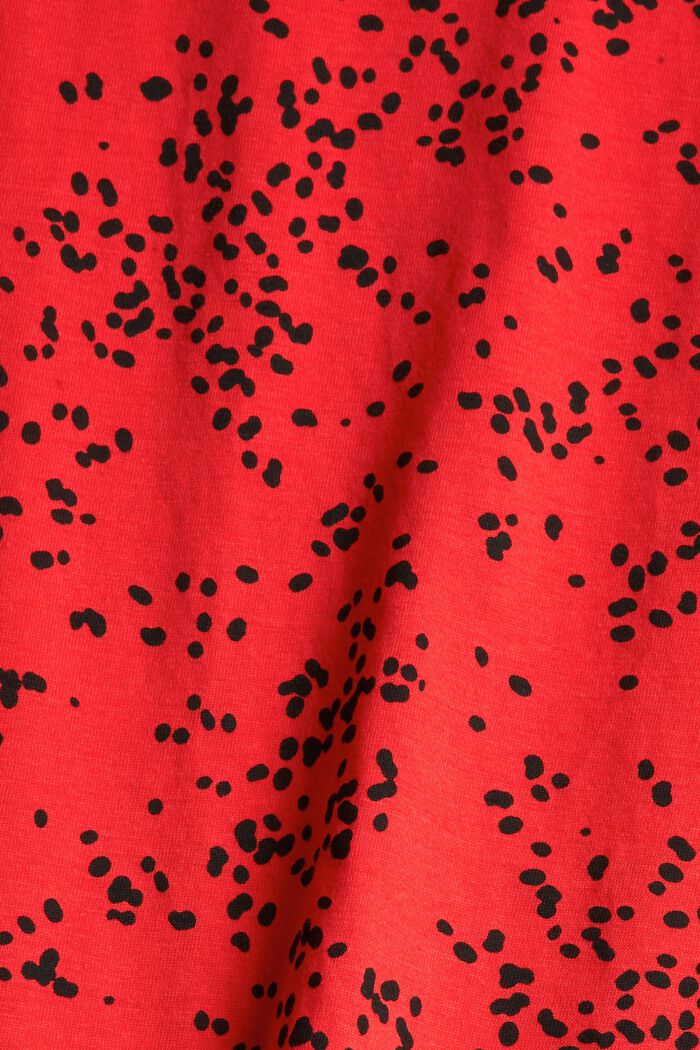Printed T-shirt, 100% cotton, RED, detail image number 5