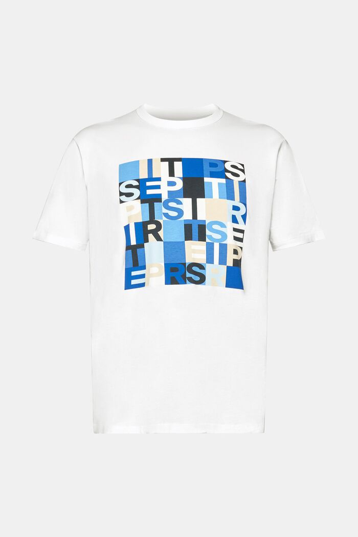 T-shirt with logo print, organic cotton, WHITE, detail image number 6