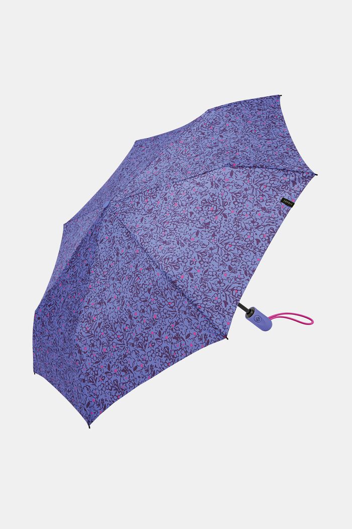 Easymatic pocket umbrella with floral print, ONE COLOR, detail image number 0