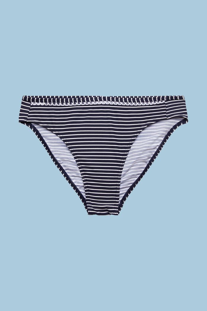 Recycled: striped bikini briefs, NAVY, detail image number 3