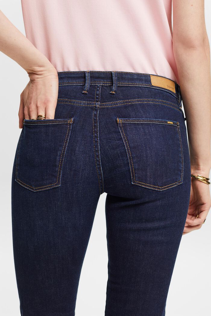 Straight leg stretch jeans, BLUE DARK WASHED, detail image number 3