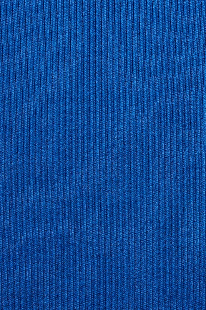 Rib-Knit V-Neck Sweater, BRIGHT BLUE, detail image number 5