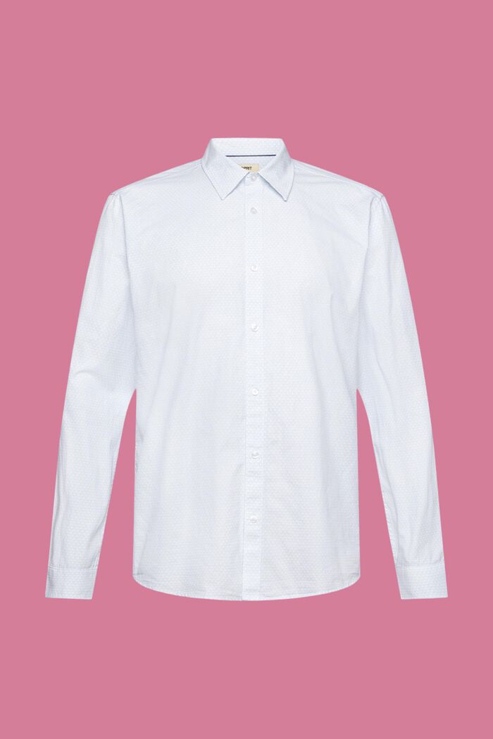 Slim fit shirt with all-over pattern, WHITE, detail image number 5