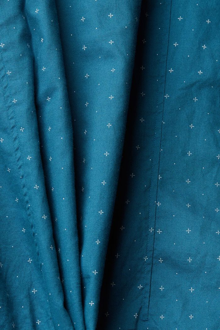 Button-down shirt with micro-print, DARK TURQUOISE, detail image number 5