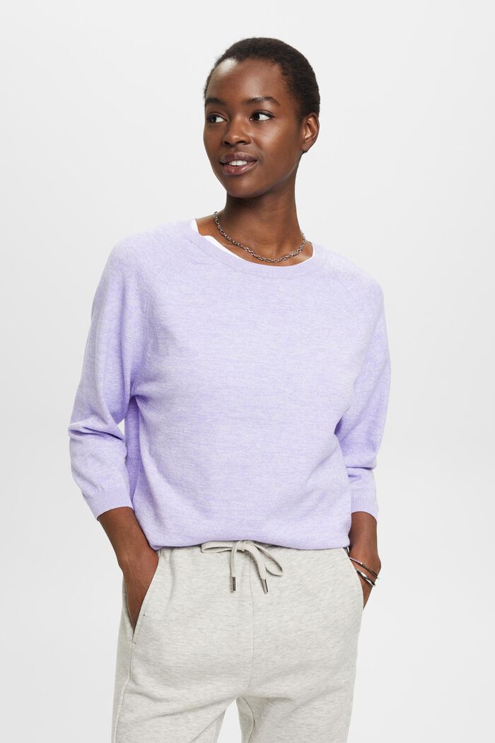 Sweater with batwing sleeves, LAVENDER, detail image number 0