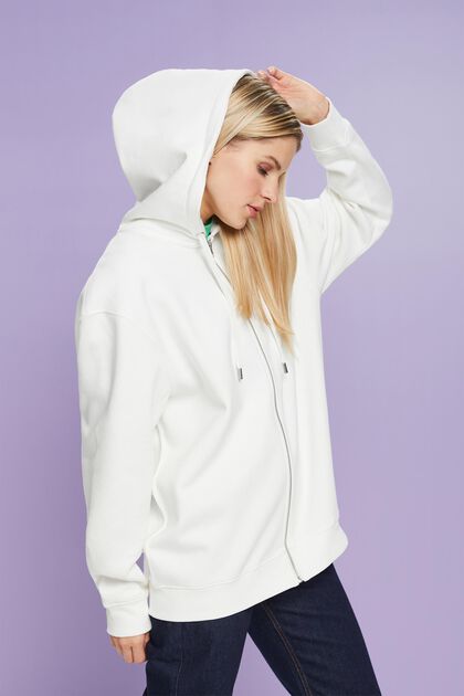 Recycled: oversized zipper hoodie