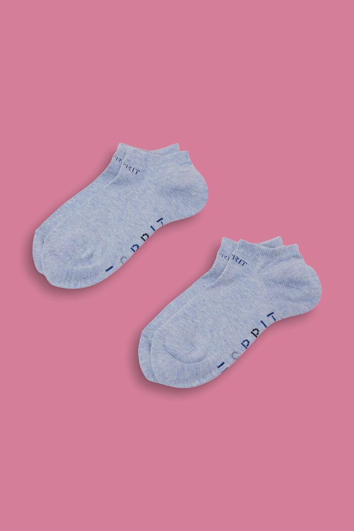 Double pack of trainer socks with a logo, JEANS, detail image number 0