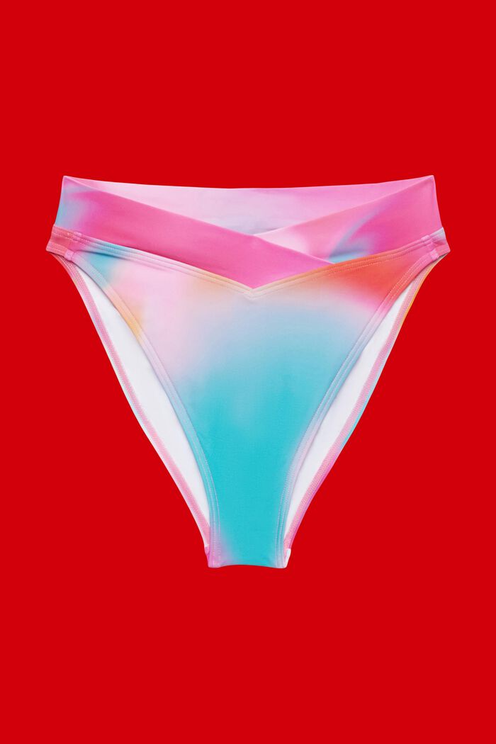 Tie dye mid-waist bikini bottoms, PINK, detail image number 4
