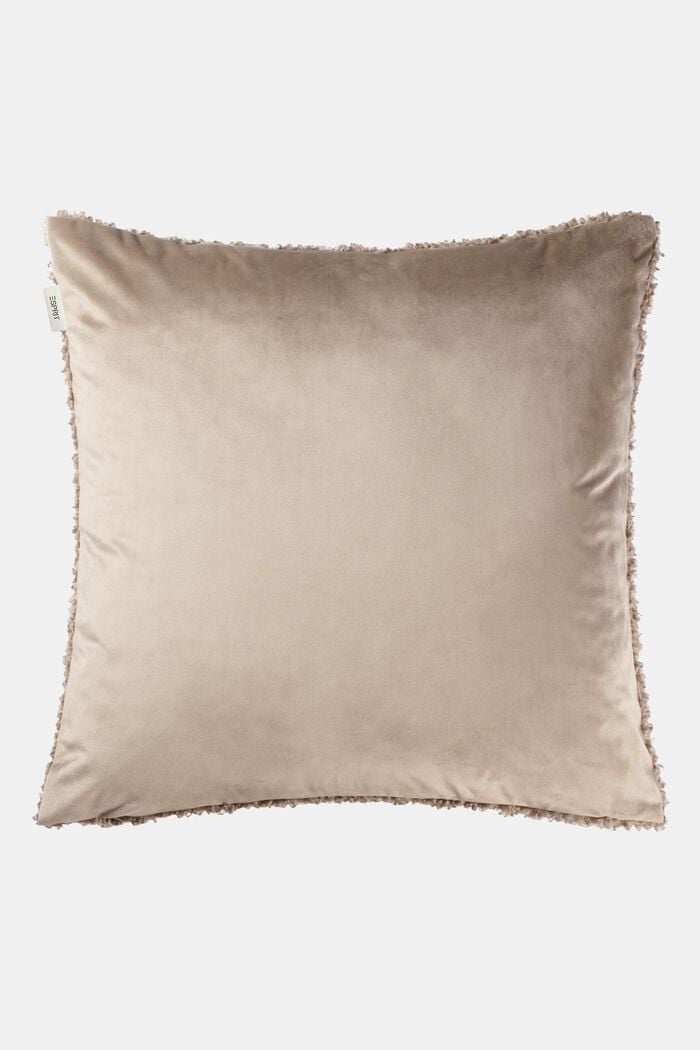 Plush cushion cover, TAUPE, detail image number 3