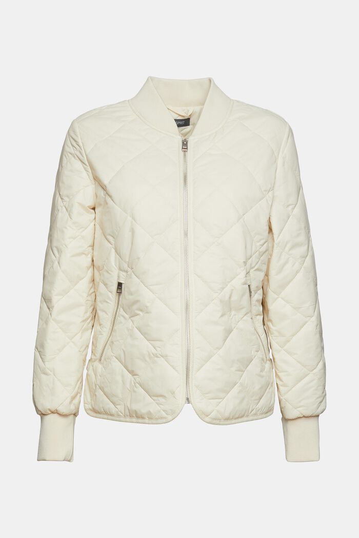 Made of recycled material: Quilted jacket with zip