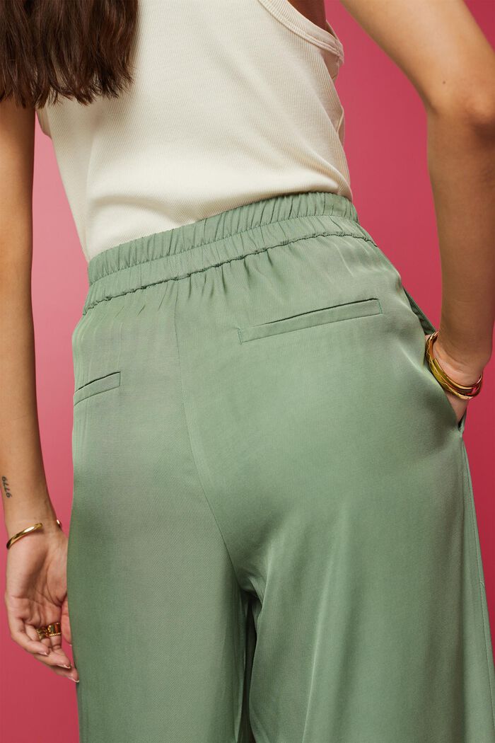 Twill pull-on culotte, PALE KHAKI, detail image number 4