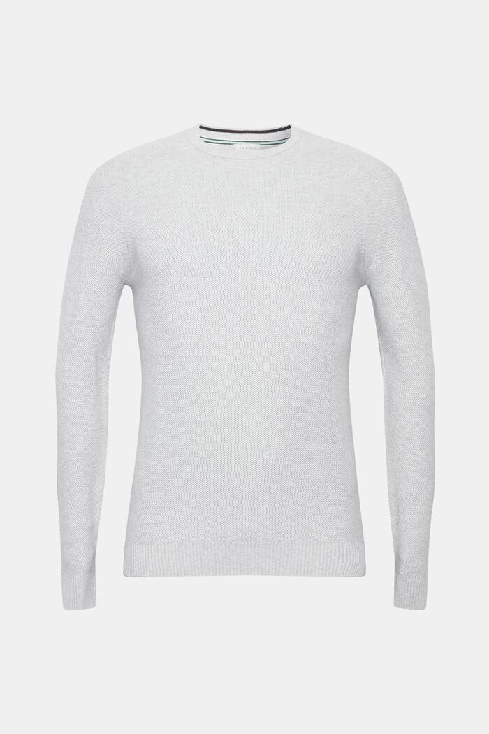 Piqué jumper, 100% cotton, LIGHT GREY, detail image number 0