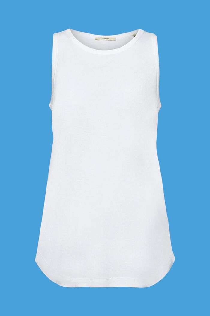 Viscose vest top, WHITE, detail image number 6