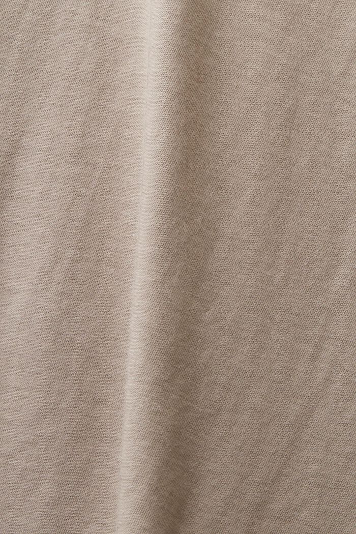 Cotton Crewneck T-Shirt, LIGHT TAUPE, detail image number 4