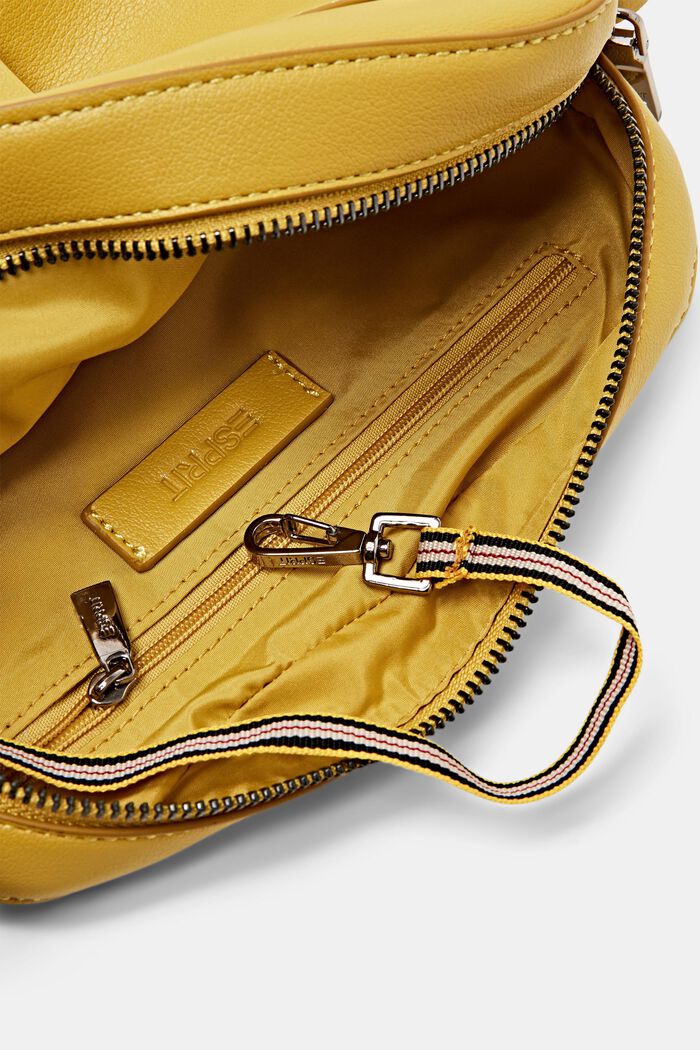 Faux leather shoulder bag, DUSTY YELLOW, detail image number 4