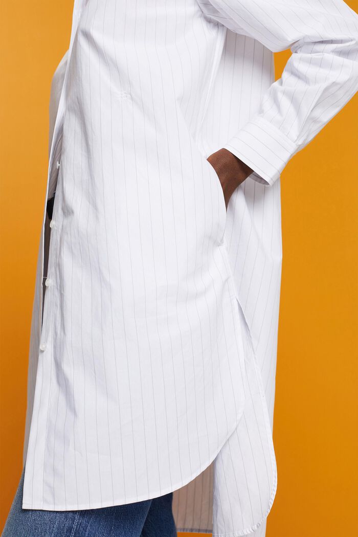 Pinstriped shirt dress, 100% cotton, WHITE, detail image number 4