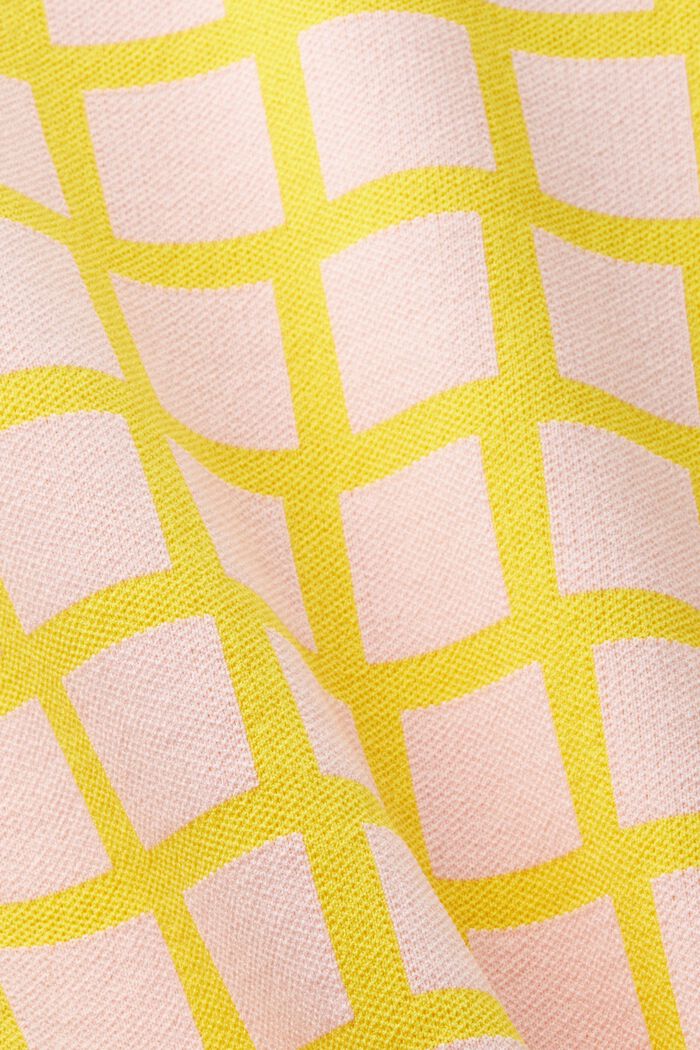 Logo Jacquard Knit Midi Skirt, YELLOW, detail image number 4