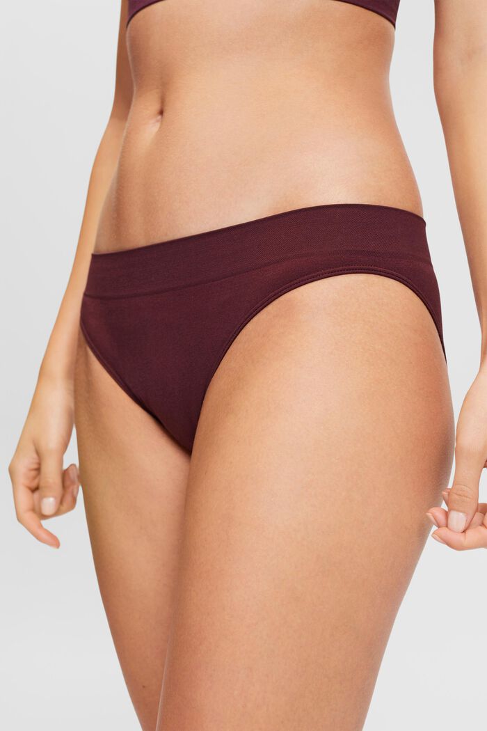 Seamless mini briefs, BORDEAUX RED, detail image number 2