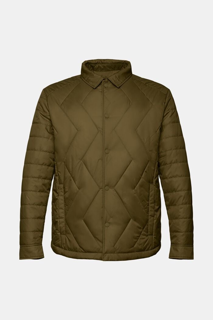 Recycled: quilted lightweight jacket, DARK KHAKI, detail image number 5
